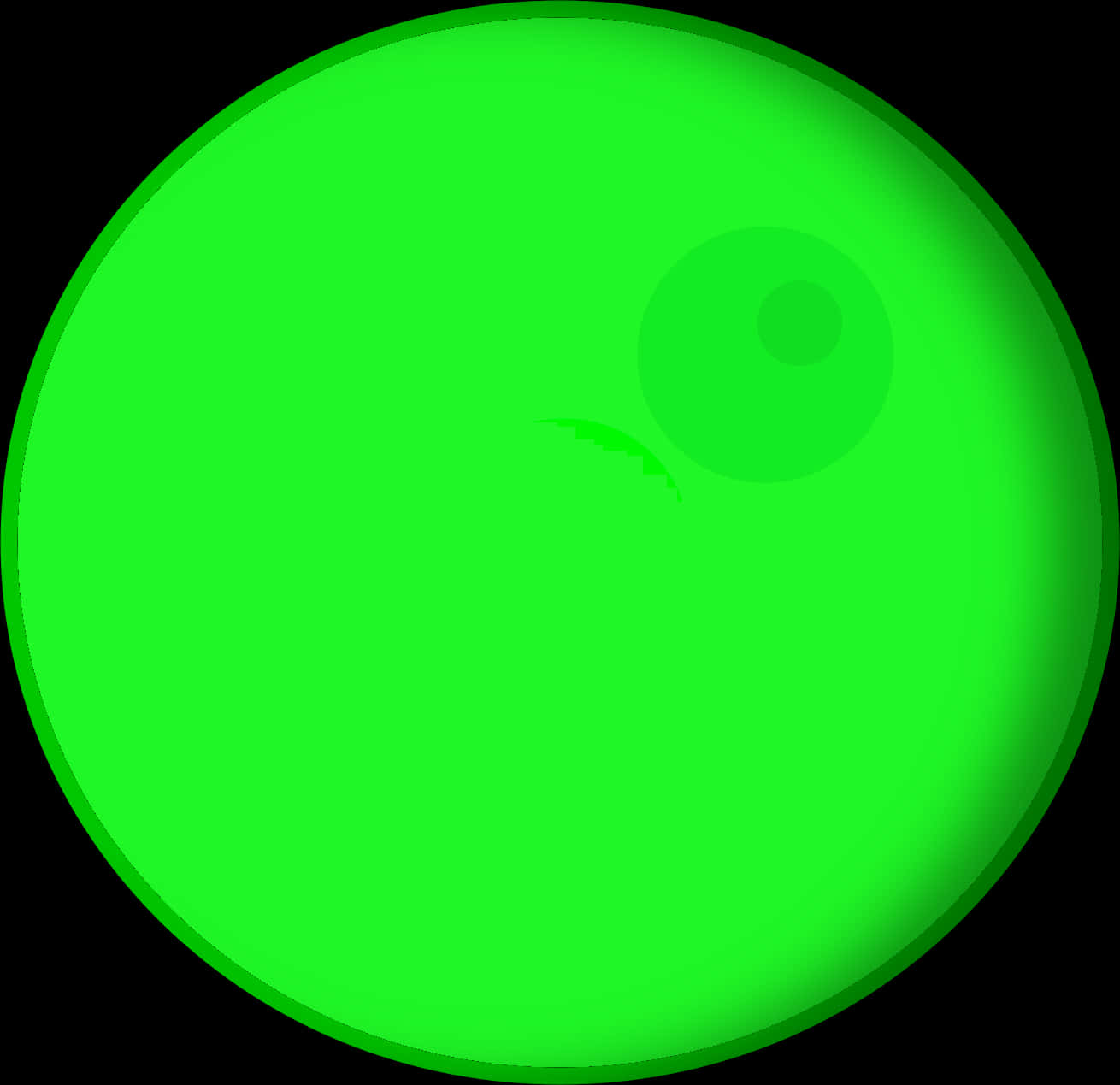 Vibrant Green Circle Graphic PNG Image