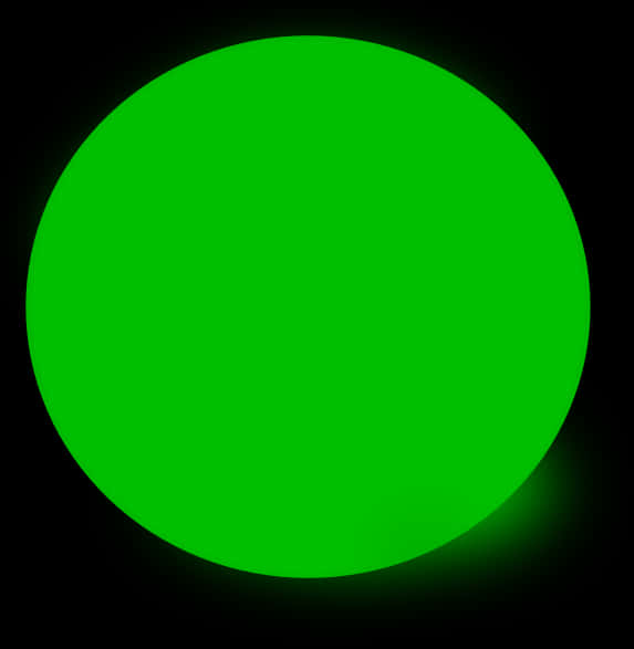 Vibrant Green Circleon Black Background PNG Image