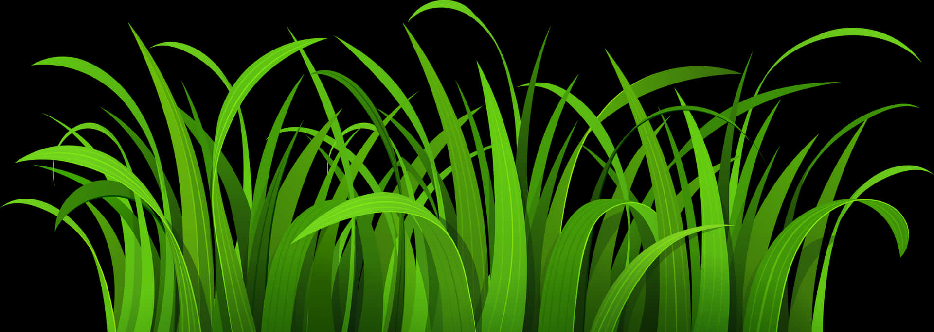 Vibrant Green Grass Vector PNG Image