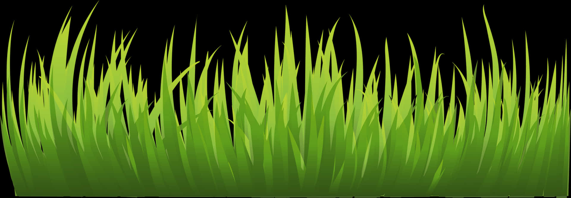 Vibrant Green Grass Vector PNG Image