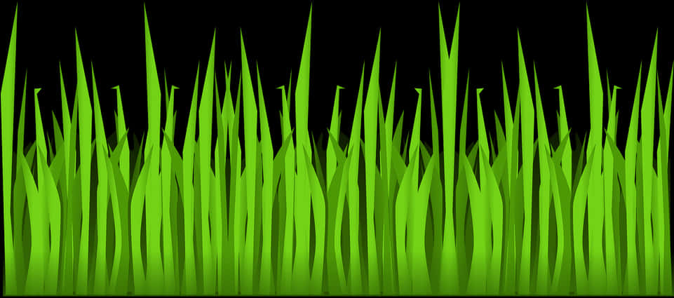 Vibrant Green Grass Vector Illustration PNG Image