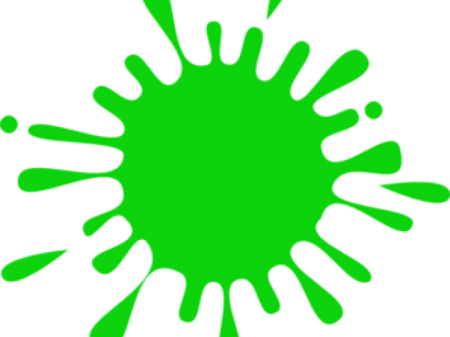 Vibrant Green Ink Splash PNG Image