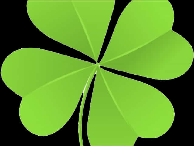 Vibrant Green Shamrock Graphic PNG Image