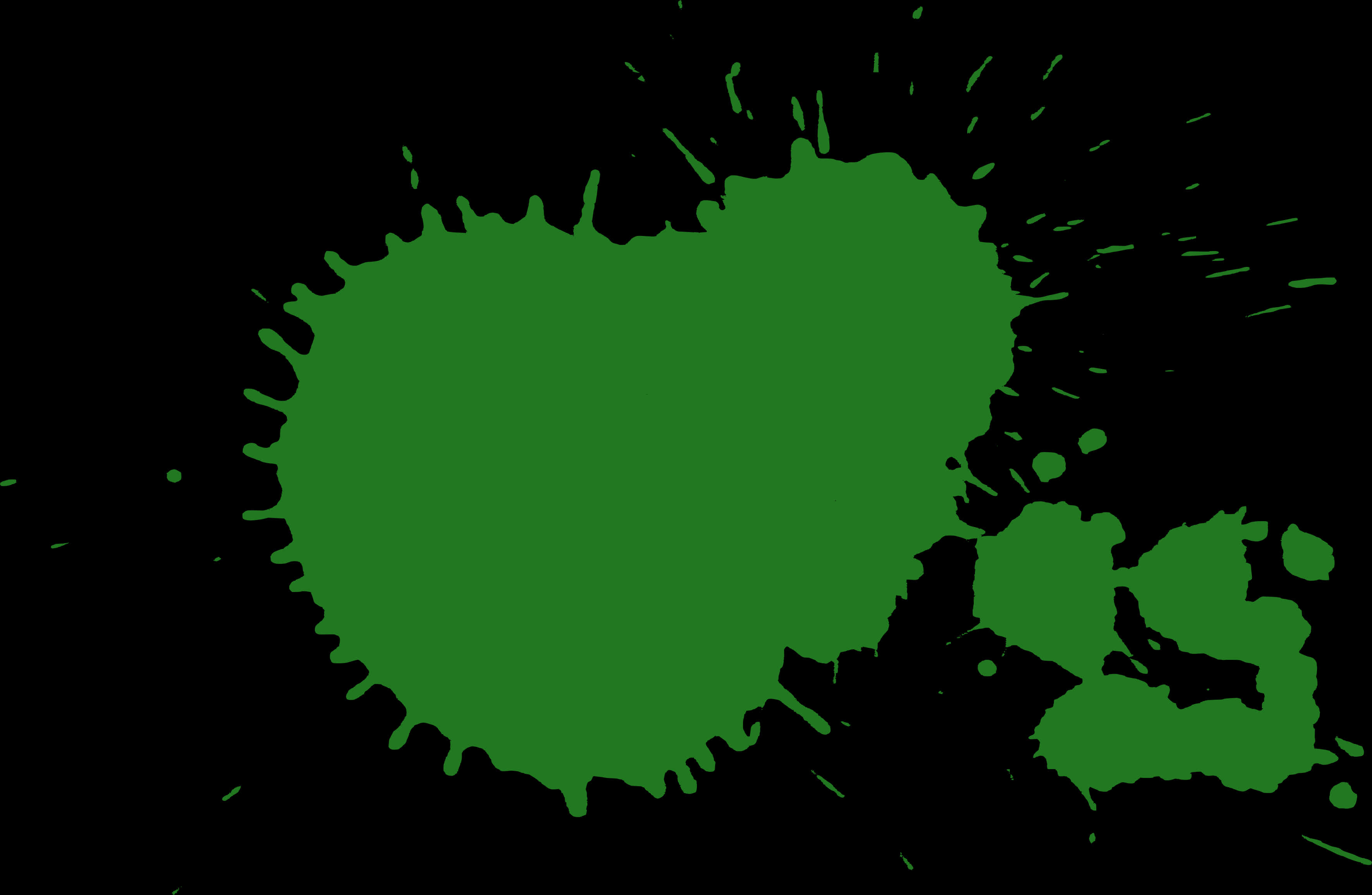 Vibrant_ Green_ Splatter_ Art PNG Image