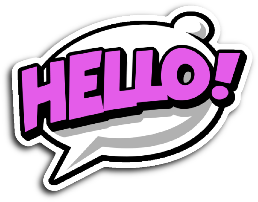 Vibrant Hello Comic Bubble PNG Image