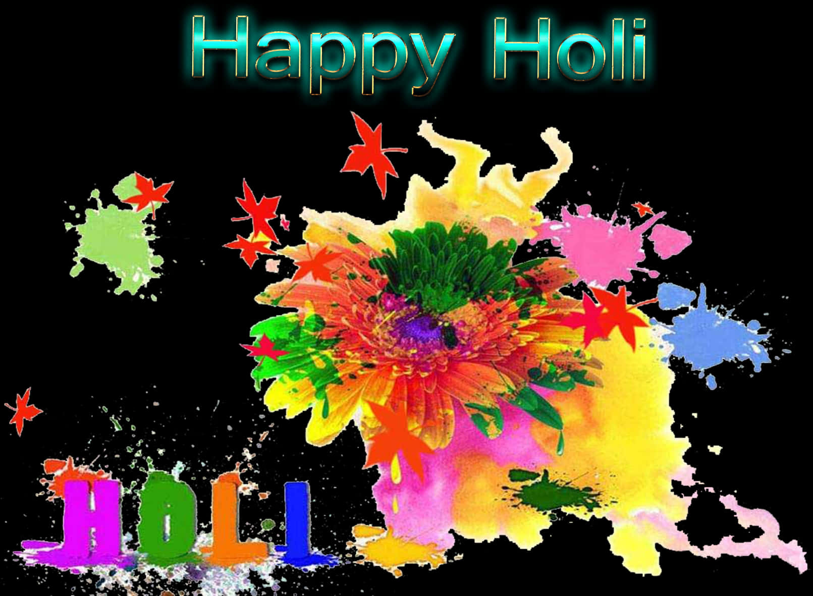 Vibrant_ Holi_ Celebration_ Background PNG Image