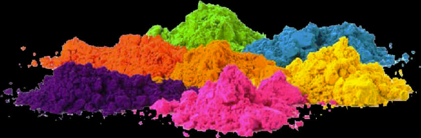 Vibrant_ Holi_ Color_ Powders PNG Image