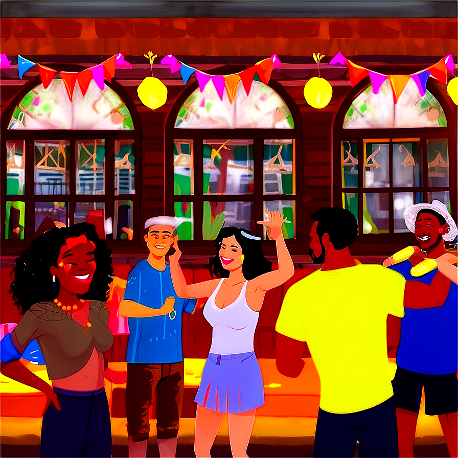 Vibrant House Party Scene Png 61 PNG Image