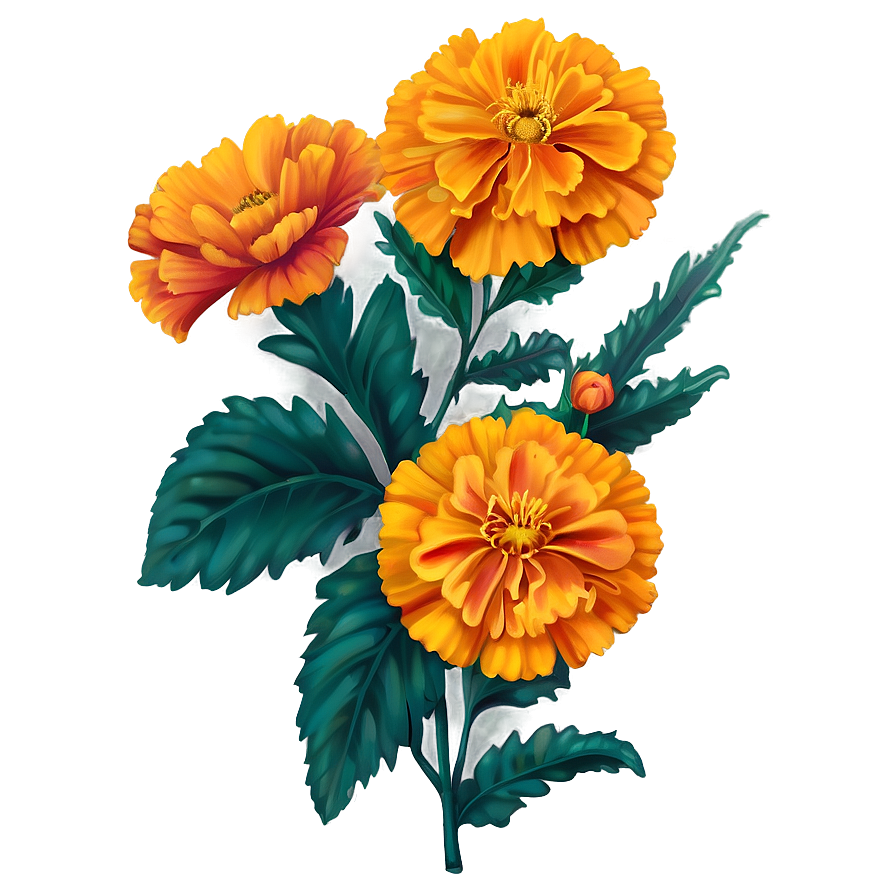 Vibrant Marigold Png Bem PNG Image