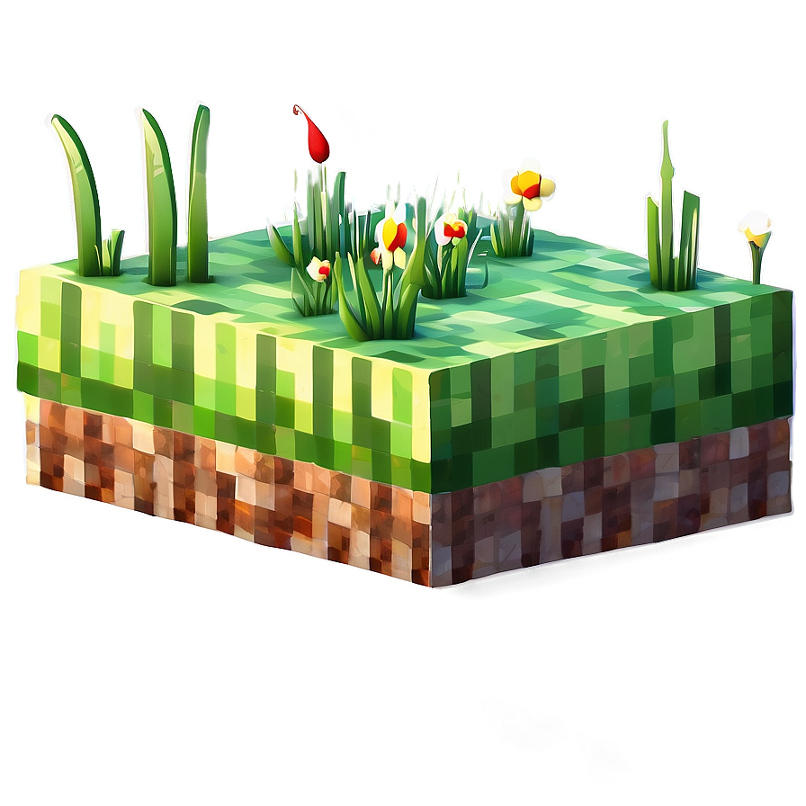 Vibrant Minecraft Grass Block Png 68 PNG Image