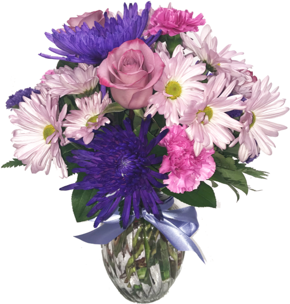 Vibrant Mixed Floral Arrangement PNG Image