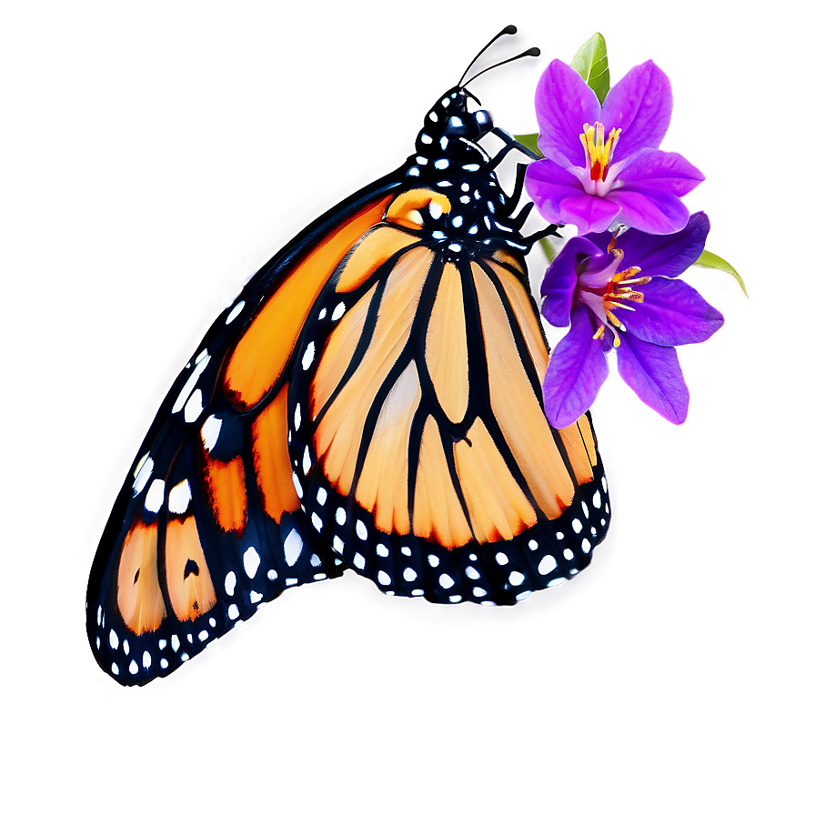 Vibrant Monarch Butterfly Png Aoj PNG Image