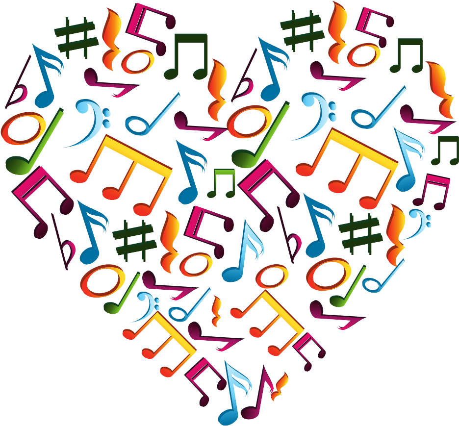 Vibrant_ Music_ Notes_ Background PNG Image