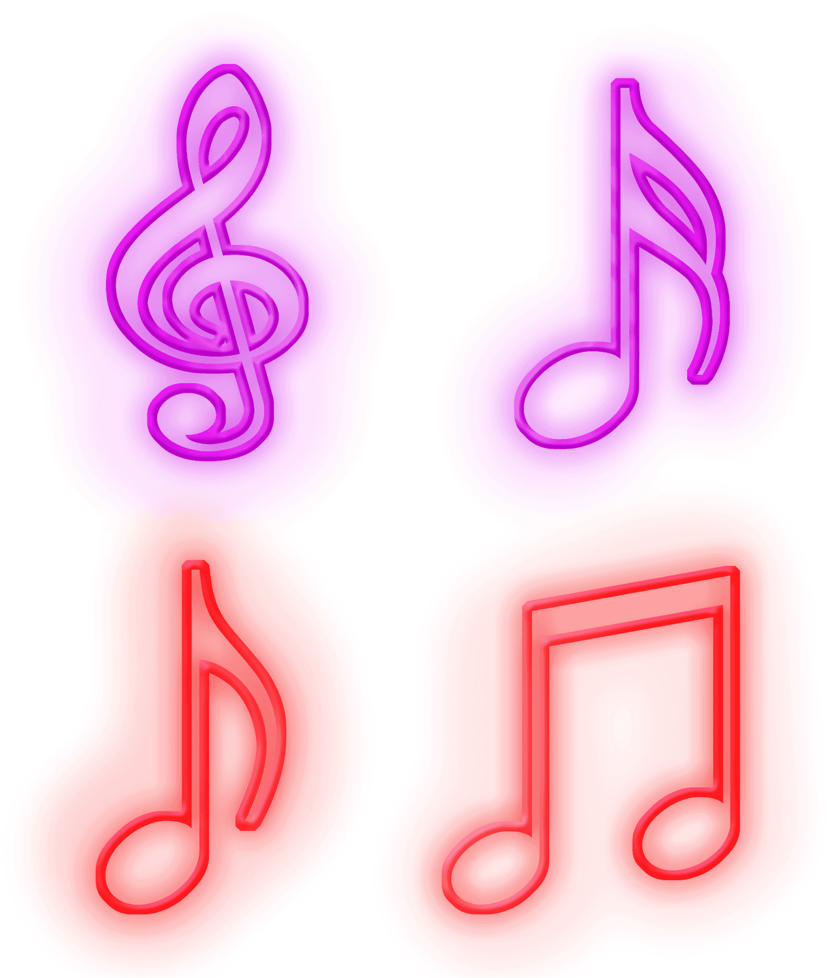 Vibrant_ Music_ Notes_ Background PNG Image