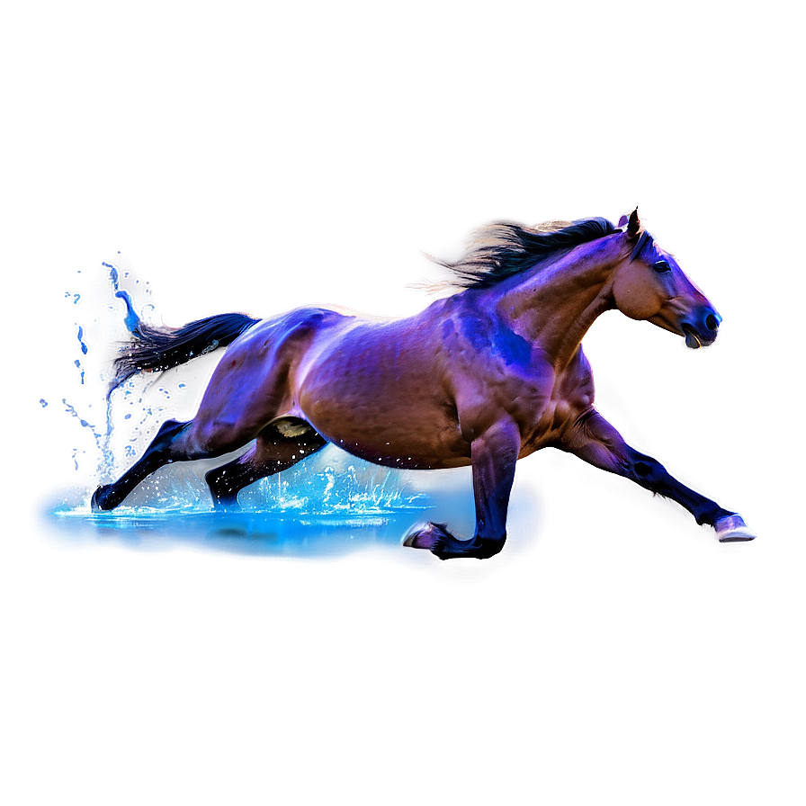 Vibrant Mustang Horse Splash Png Sru18 PNG Image