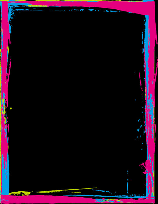 Vibrant Neon Frame PNG Image