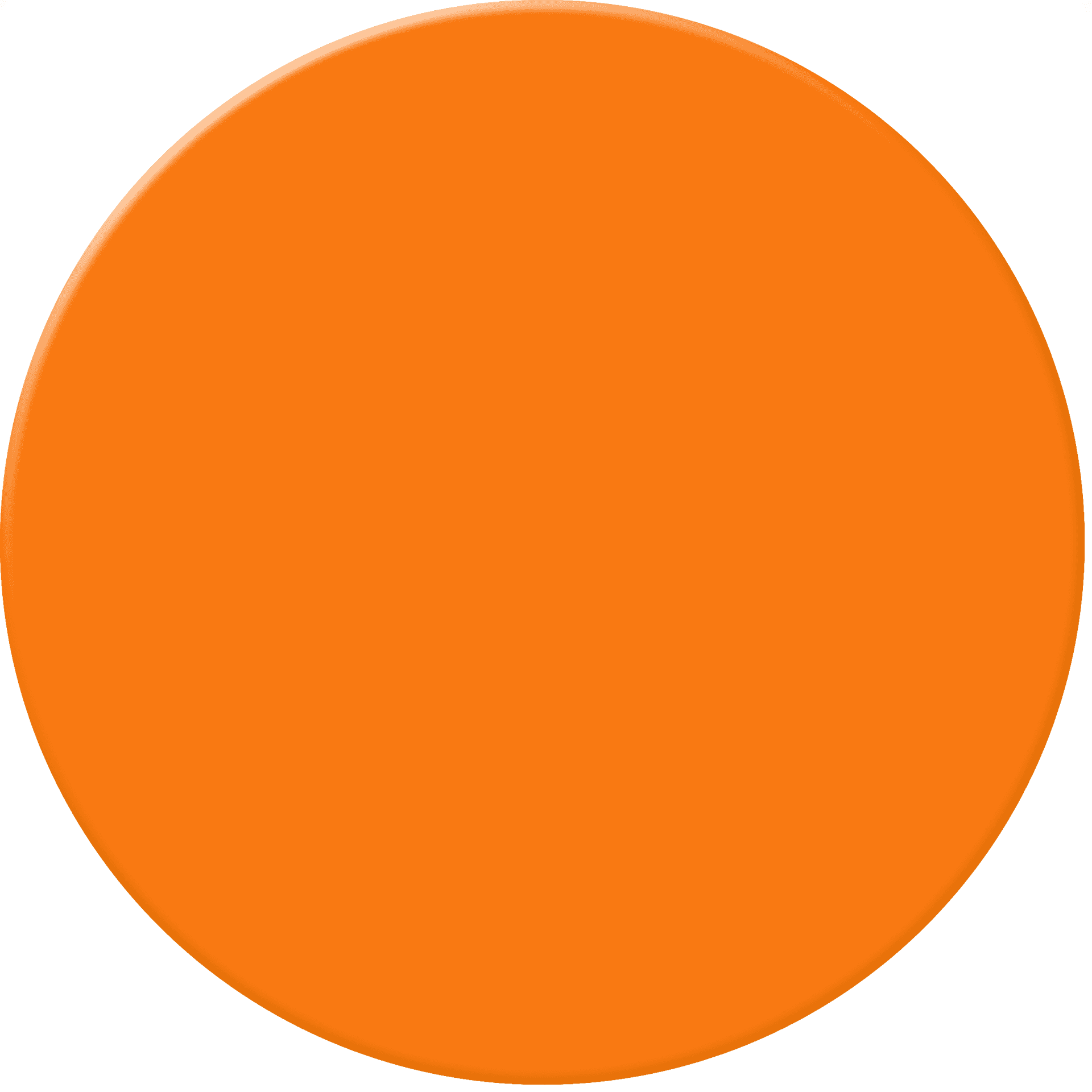 Vibrant Orange Circle Graphic PNG Image