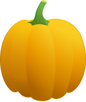 Vibrant Orange Pumpkin Illustration PNG Image