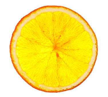 Vibrant Orange Slice Closeup PNG Image