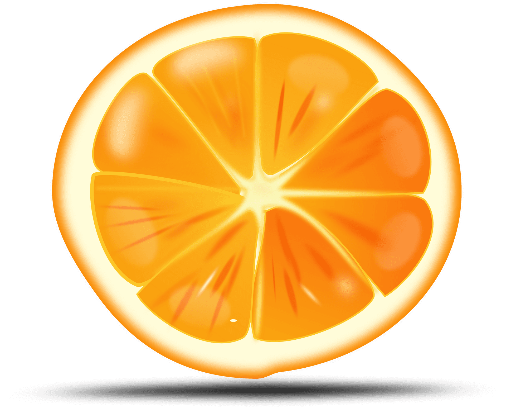 Vibrant Orange Slice Illustration PNG Image