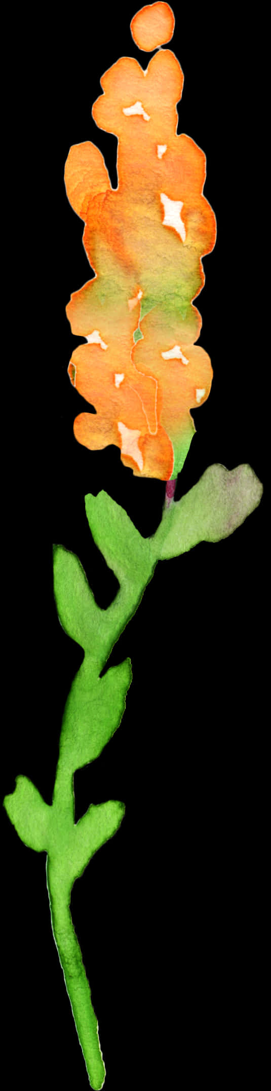 Vibrant Orange Snapdragon Flower PNG Image