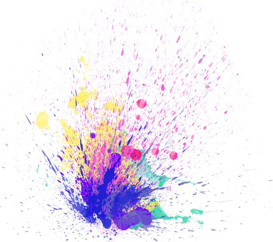 Vibrant Paint Splash Explosion PNG Image