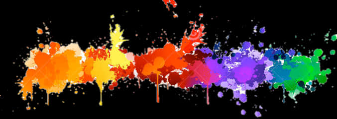 Vibrant_ Paint_ Splash_ Panorama PNG Image