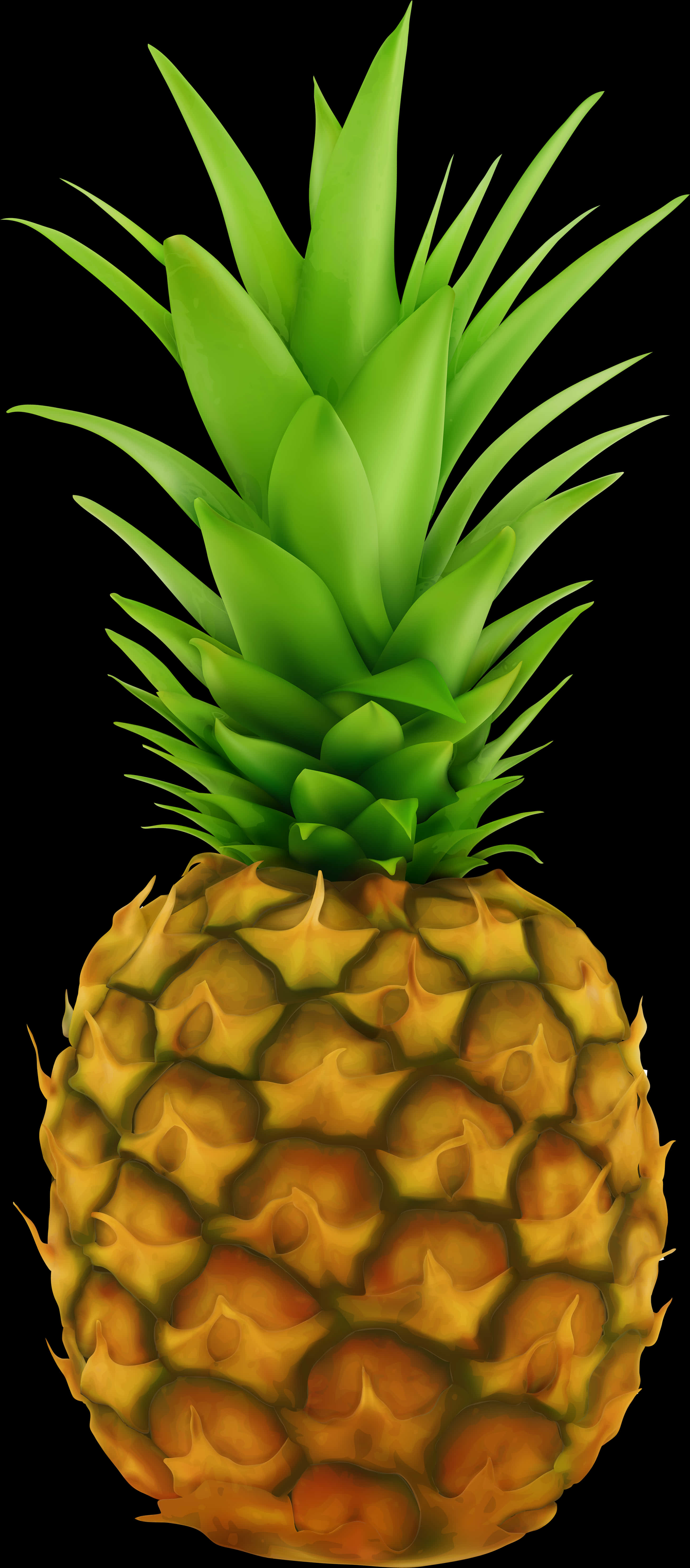 Vibrant Pineapple Artwork PNG Image