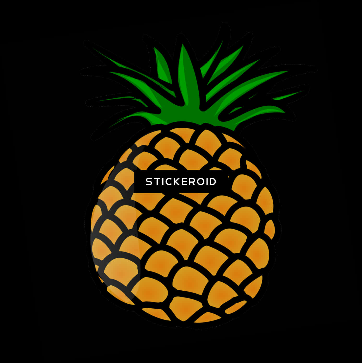 Vibrant Pineapple Graphic PNG Image