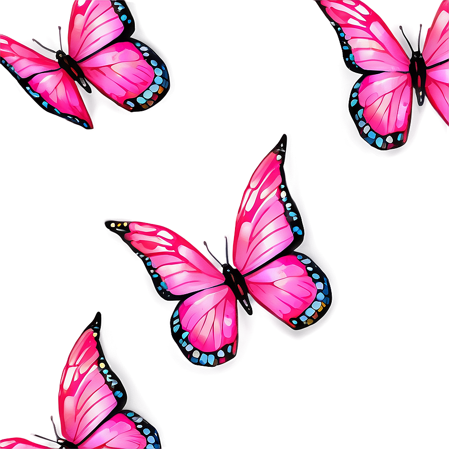 Vibrant Pink Butterfly Illustration Png Jug PNG Image