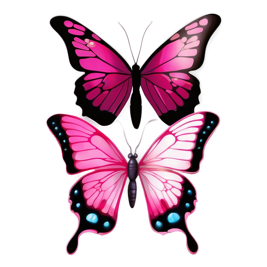 Vibrant Pink Butterfly Illustration Png Jxj PNG Image