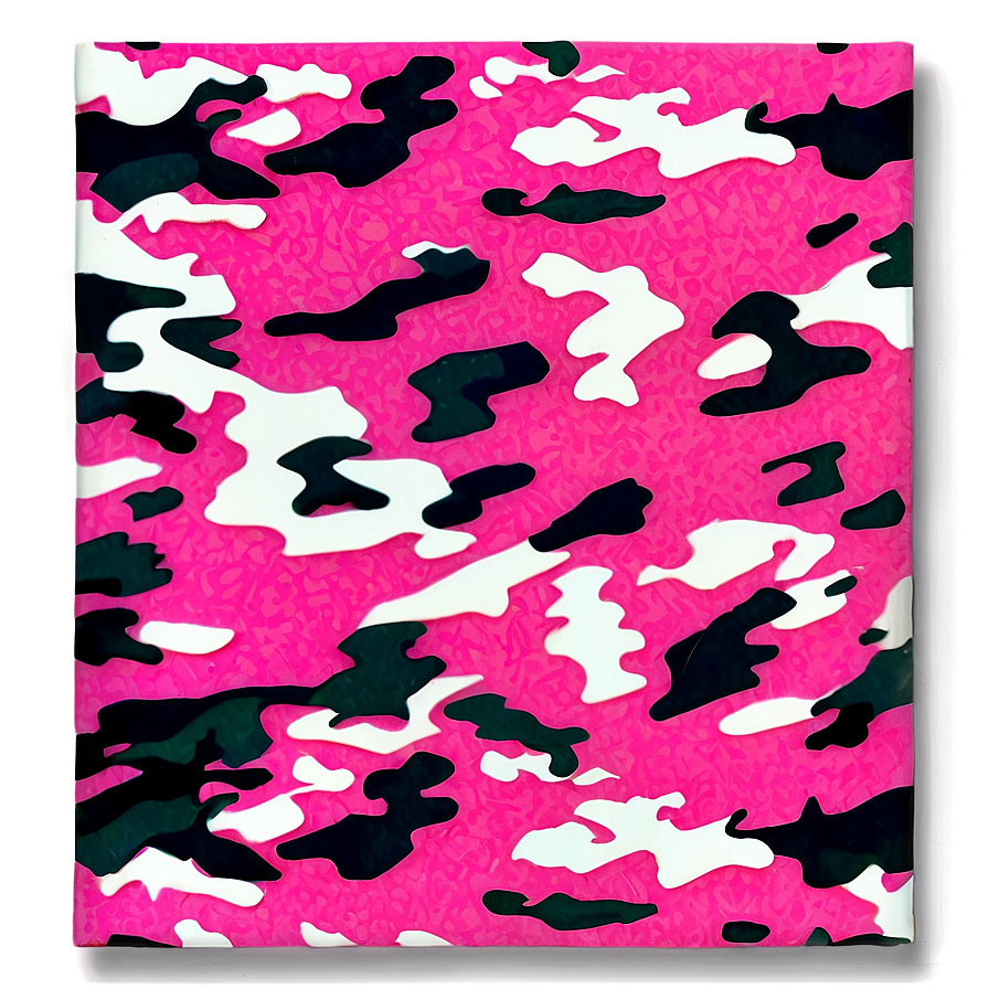 Vibrant Pink Camo Print Png Kon33 PNG Image