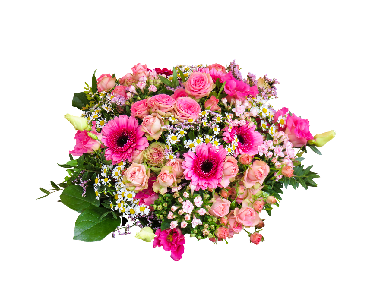 Vibrant_ Pink_ Floral_ Arrangement PNG Image