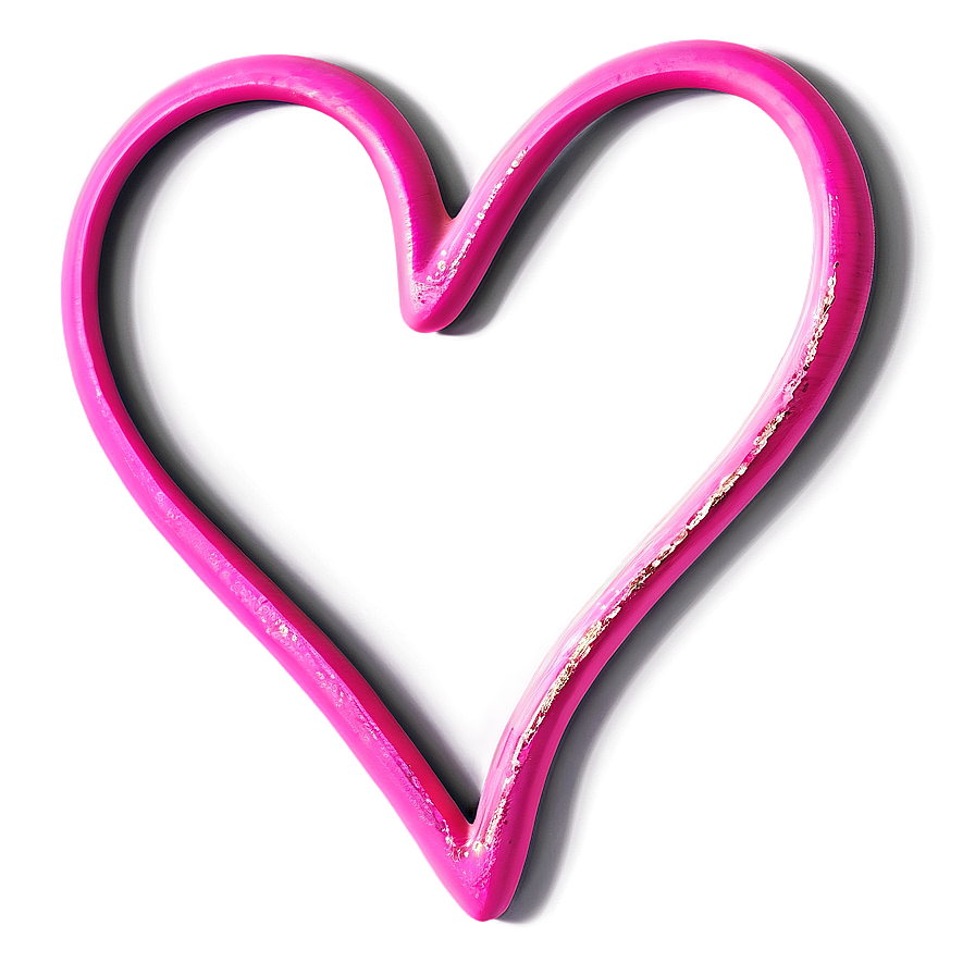 Vibrant Pink Heart Design Png Bvb68 PNG Image