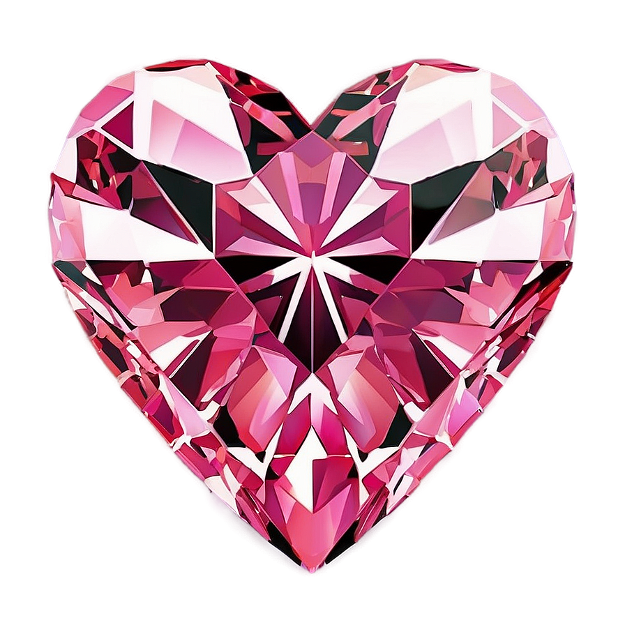 Vibrant Pink Heart Diamond Symbol Png Pqp PNG Image