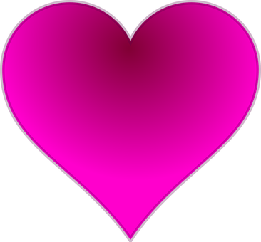 Vibrant Pink Heart Graphic PNG Image