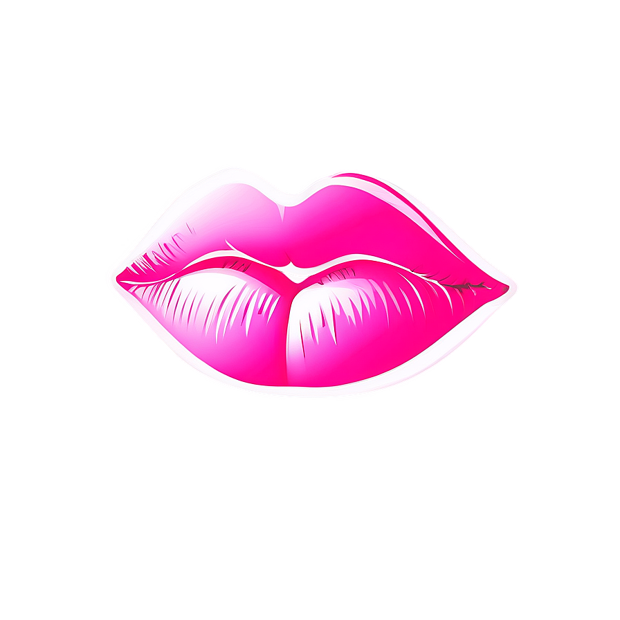 Vibrant Pink Lips Illustration Png 44 PNG Image