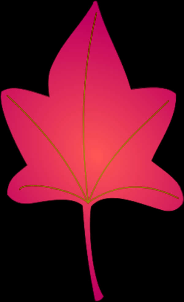 Vibrant Pink Maple Leaf Graphic PNG Image