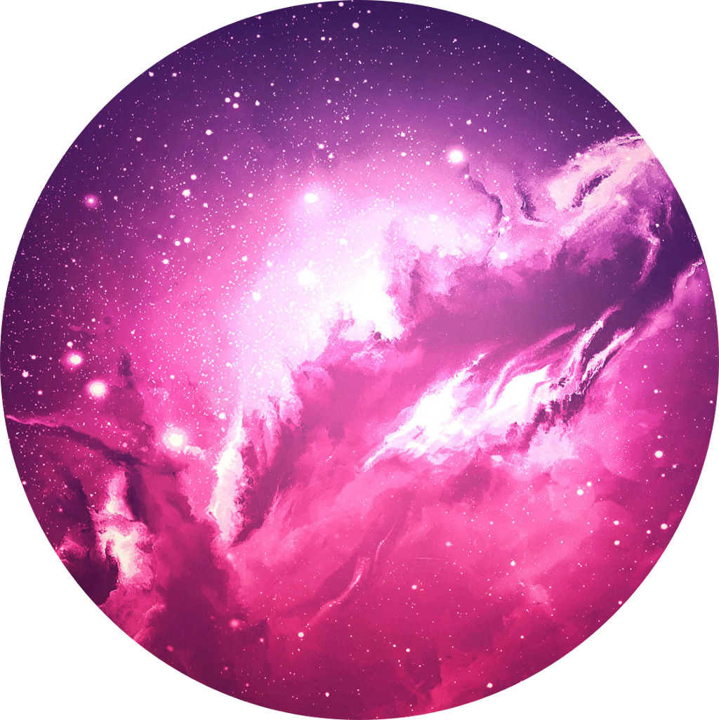 Vibrant Pink Nebula Sky PNG Image