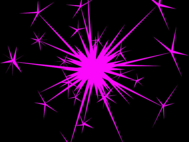 Vibrant Pink Sparkleon Black Background PNG Image