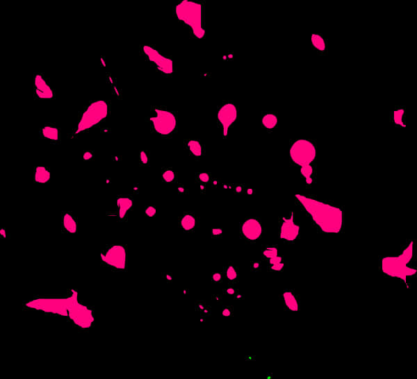 Vibrant_ Pink_ Splatter_on_ Black PNG Image