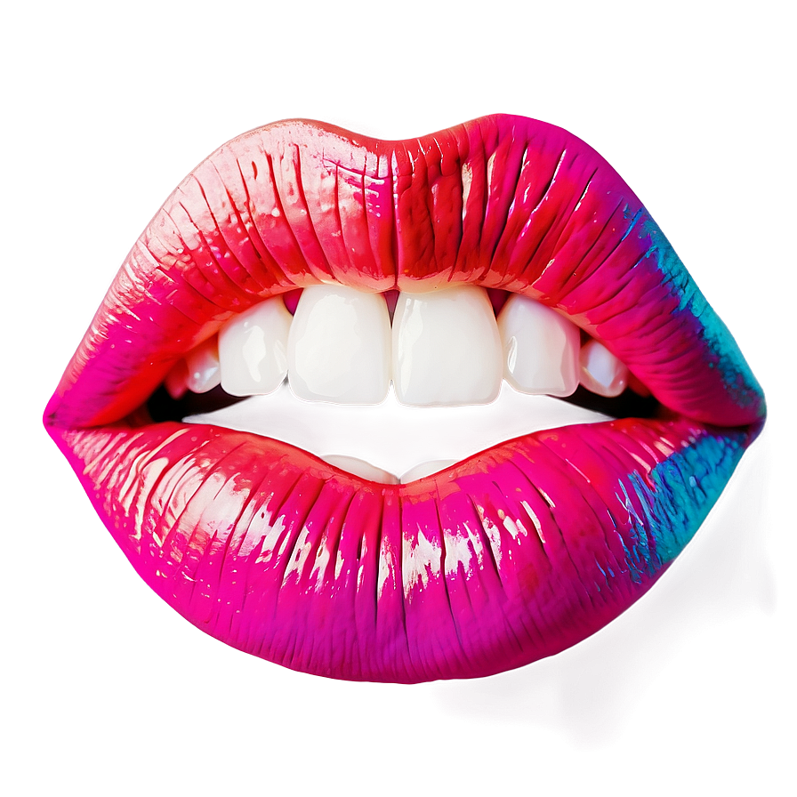 Vibrant Pop Art Lips Png 06242024 PNG Image