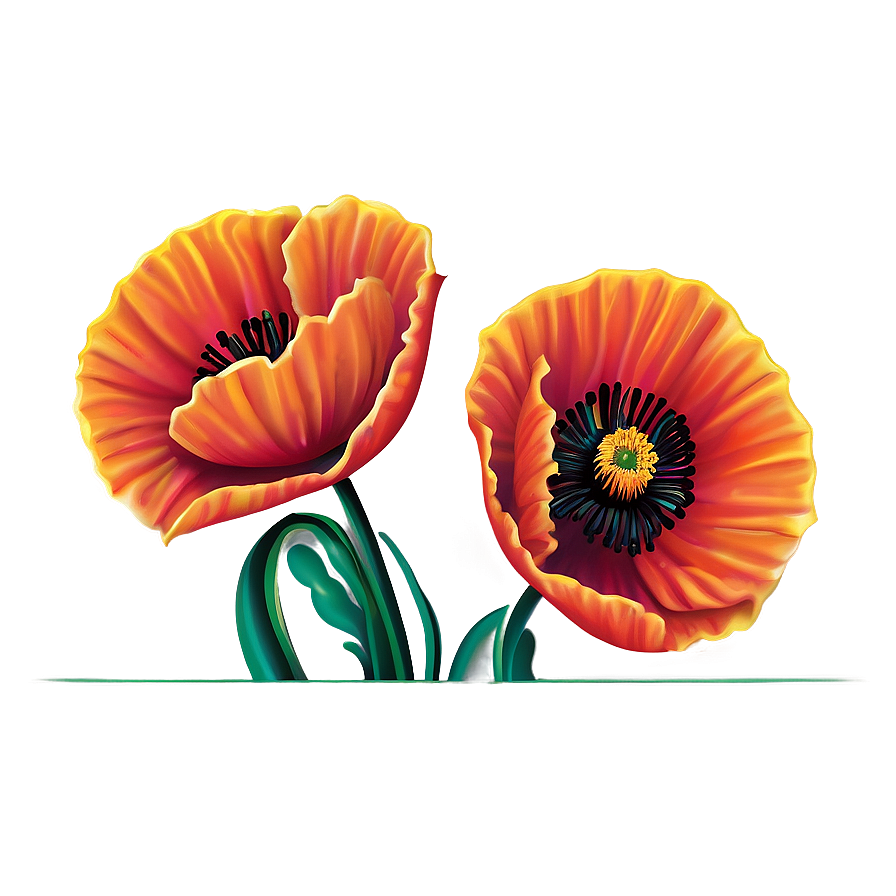 Vibrant Poppies Png 04292024 PNG Image