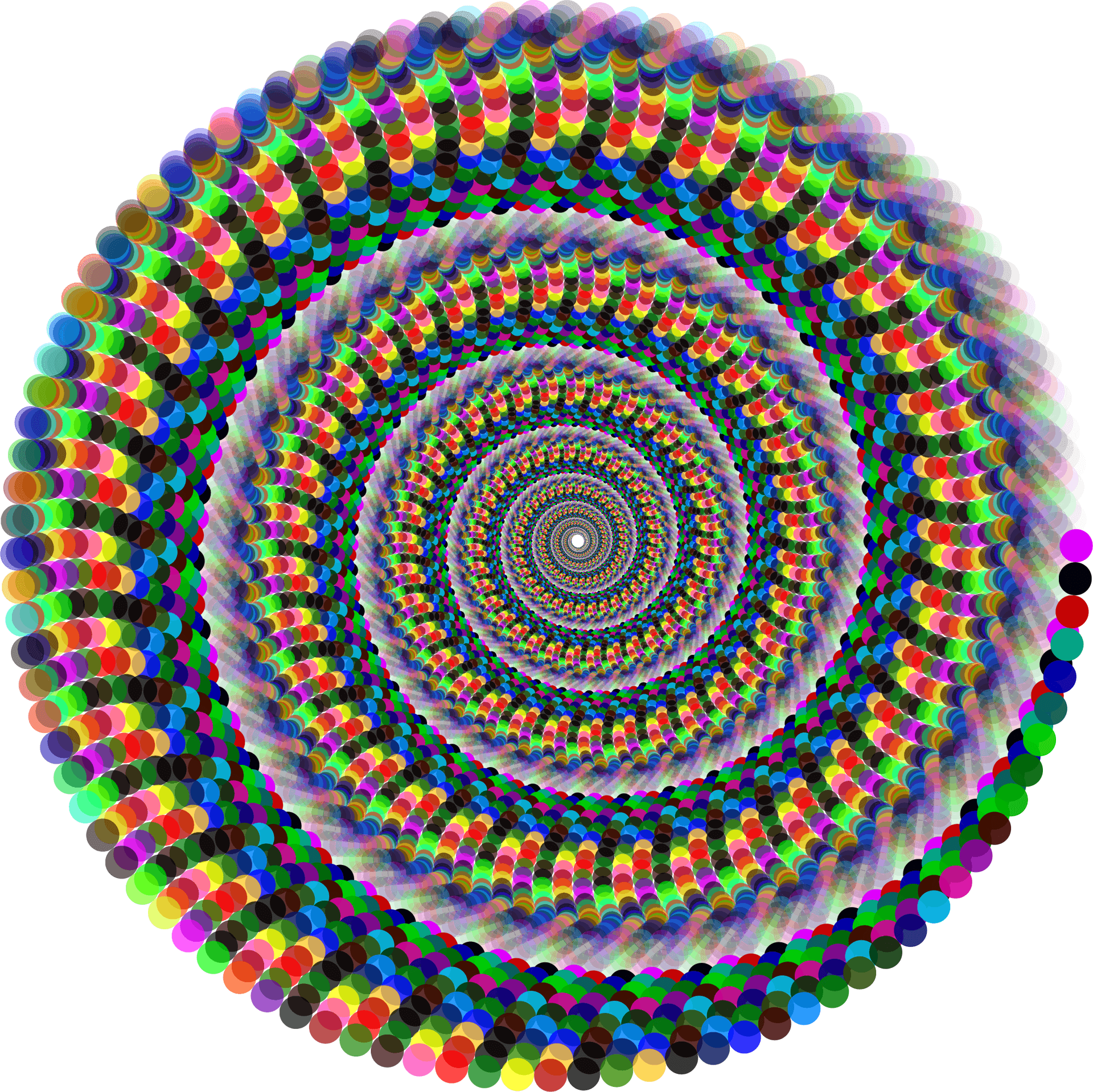 Vibrant Psychedelic Spiral Art PNG Image