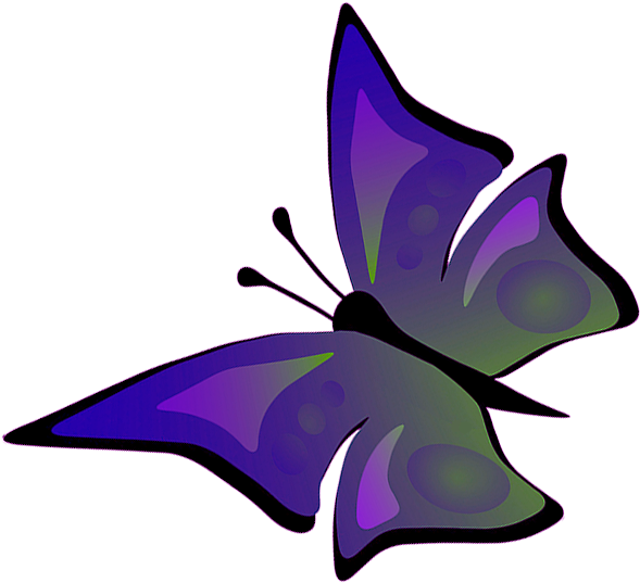 Vibrant Purple Butterfly Graphic PNG Image