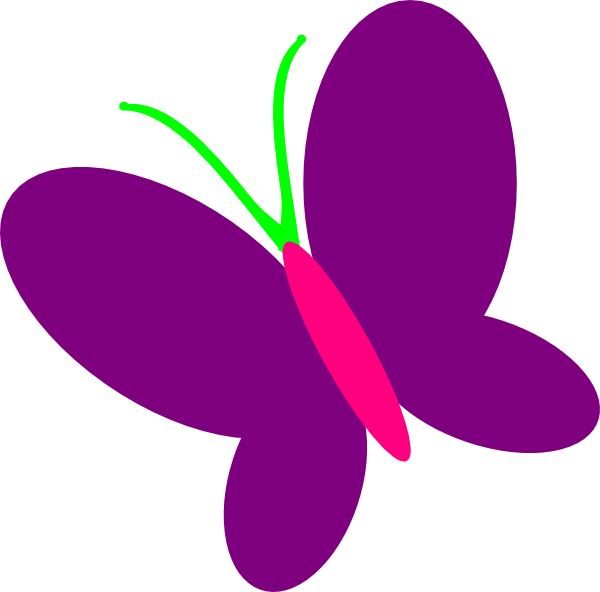 Vibrant Purple Butterfly Graphic PNG Image