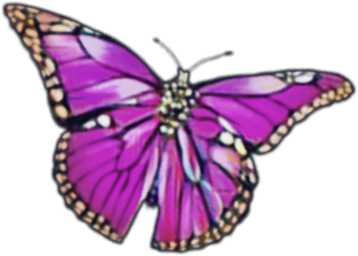 Vibrant Purple Butterfly Illustration PNG Image