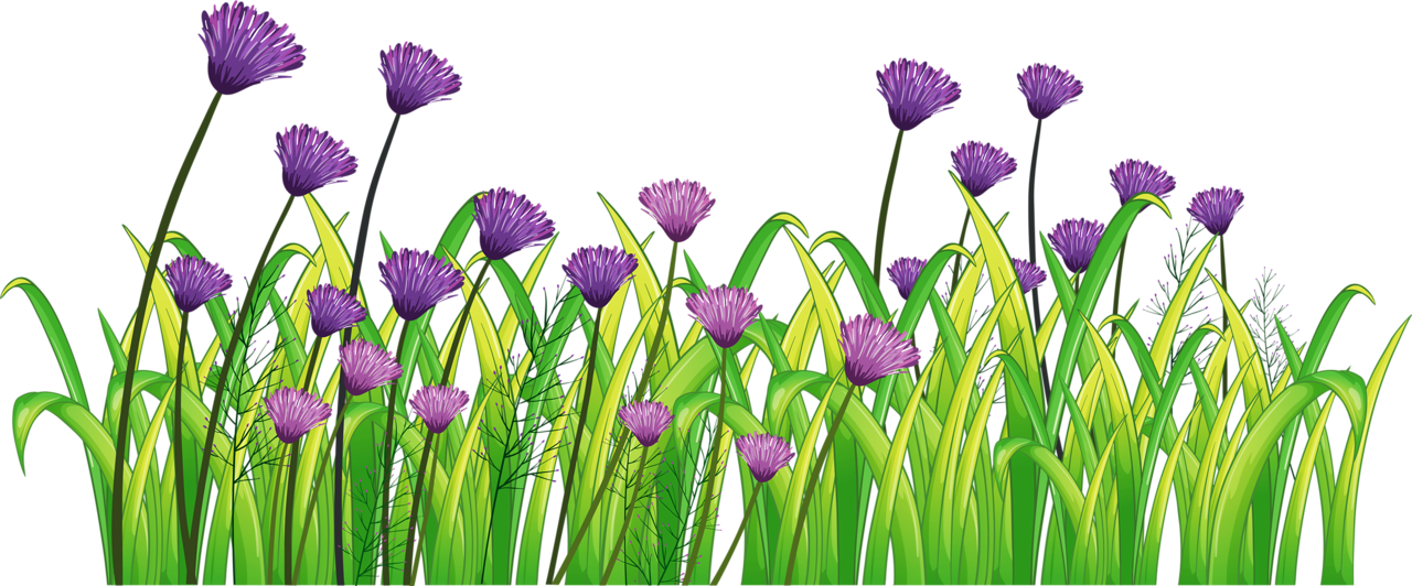 Vibrant_ Purple_ Flowers_ Artwork PNG Image