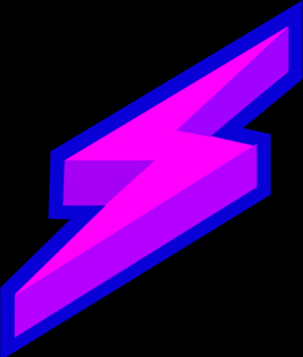 Vibrant Purple Lightning Bolt PNG Image