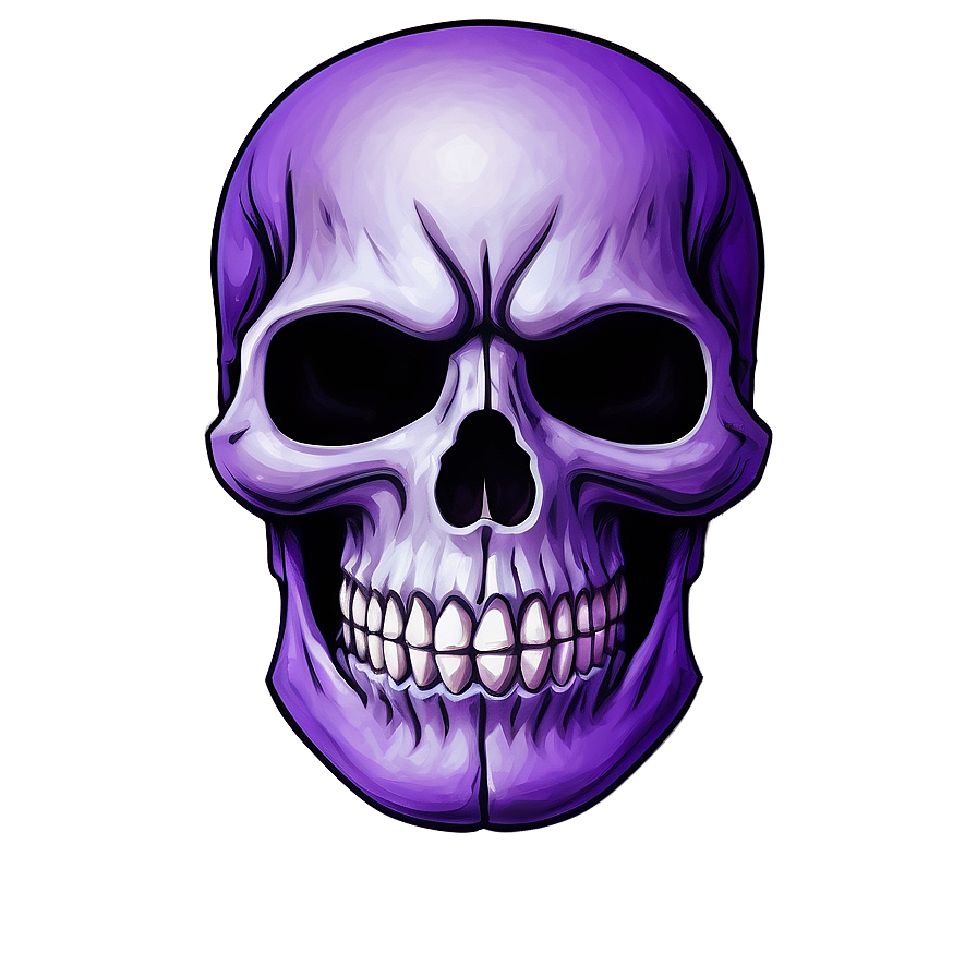 Vibrant Purple Skull Trooper Illustration Png Rti PNG Image